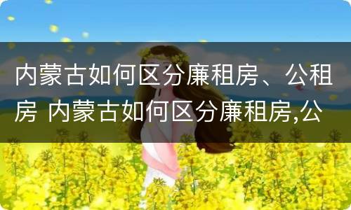 内蒙古如何区分廉租房、公租房 内蒙古如何区分廉租房,公租房的区别