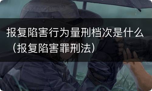 报复陷害行为量刑档次是什么（报复陷害罪刑法）