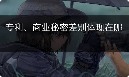专利、商业秘密差别体现在哪