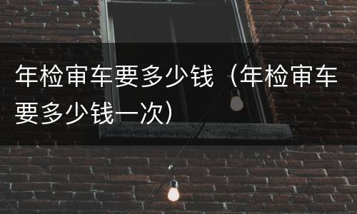 年检审车要多少钱（年检审车要多少钱一次）