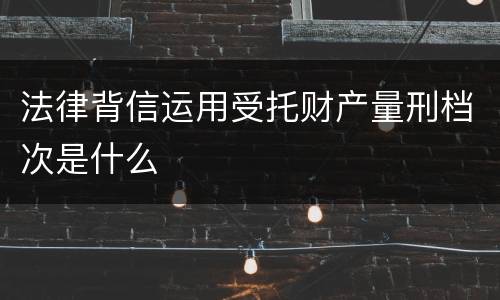 法律背信运用受托财产量刑档次是什么