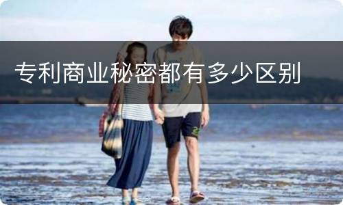 专利商业秘密都有多少区别