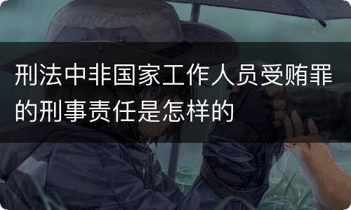 刑法中非国家工作人员受贿罪的刑事责任是怎样的
