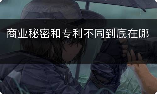 商业秘密和专利不同到底在哪