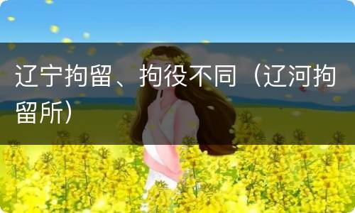 辽宁拘留、拘役不同(辽河拘留所)
