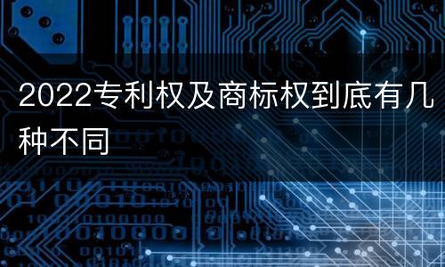 2022专利权及商标权到底有几种不同 2022专利权及商标权到底有几种不同