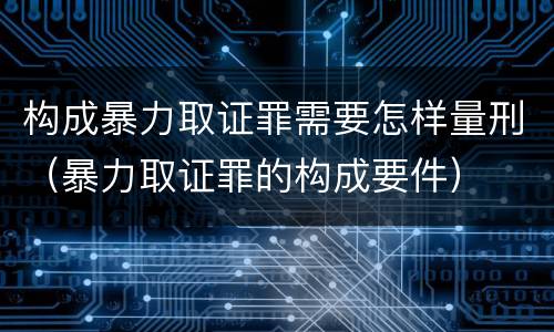 构成暴力取证罪需要怎样量刑（暴力取证罪的构成要件）
