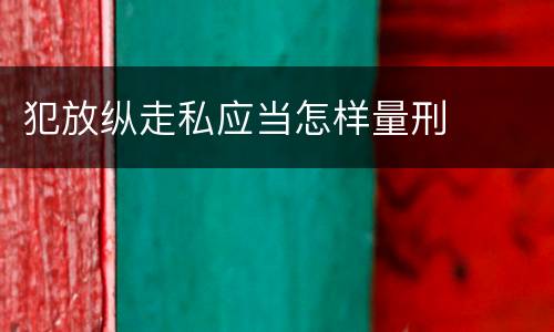 犯放纵走私应当怎样量刑