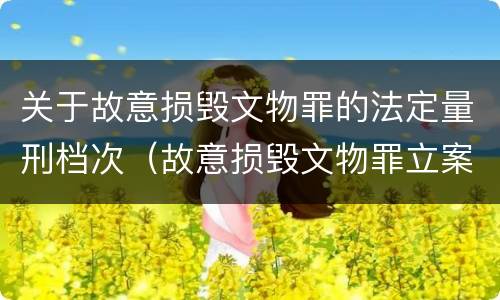 关于故意损毁文物罪的法定量刑档次（故意损毁文物罪立案标准）