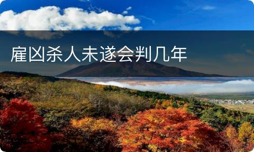 雇凶杀人未遂会判几年