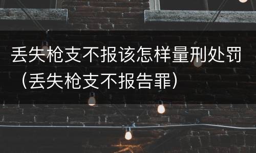 丢失枪支不报该怎样量刑处罚（丢失枪支不报告罪）