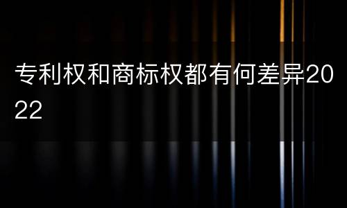 专利权和商标权都有何差异2022