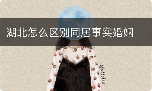 湖北怎么区别同居事实婚姻
