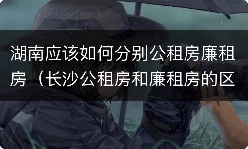 湖南应该如何分别公租房廉租房（长沙公租房和廉租房的区别）