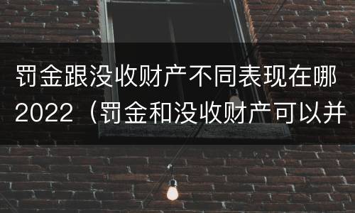 罚金跟没收财产不同表现在哪2022（罚金和没收财产可以并罚吗）