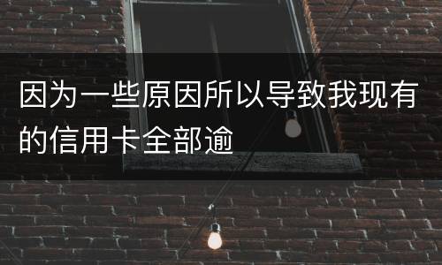 因为一些原因所以导致我现有的信用卡全部逾