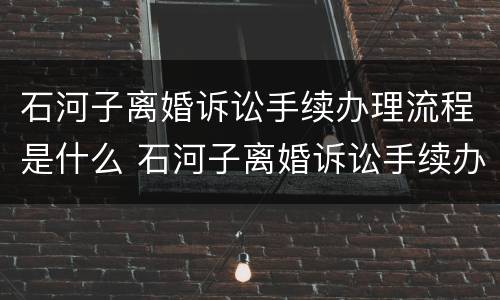 石河子离婚诉讼手续办理流程是什么 石河子离婚诉讼手续办理流程是什么样的 石河子离婚诉讼手续办理流程是什么 石河子离婚诉讼手续办理流程是什么样的
