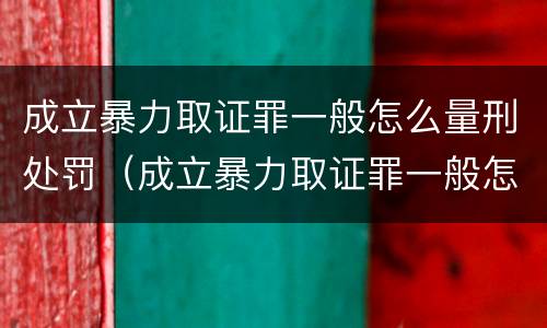 成立暴力取证罪一般怎么量刑处罚（成立暴力取证罪一般怎么量刑处罚）