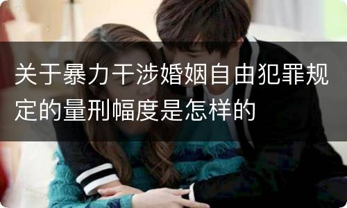 关于暴力干涉婚姻自由犯罪规定的量刑幅度是怎样的