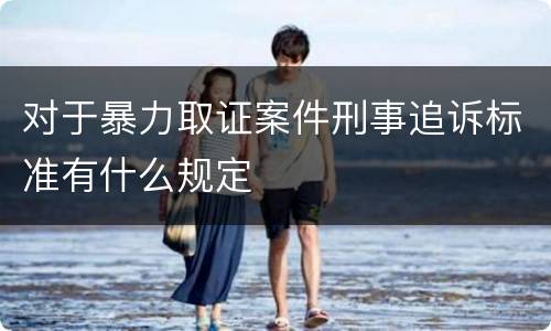 对于暴力取证案件刑事追诉标准有什么规定