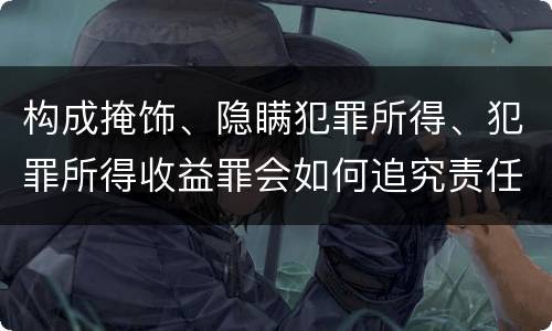 构成掩饰、隐瞒犯罪所得、犯罪所得收益罪会如何追究责任