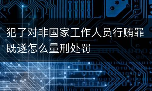 犯了对非国家工作人员行贿罪既遂怎么量刑处罚