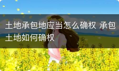 土地承包地应当怎么确权 承包土地如何确权