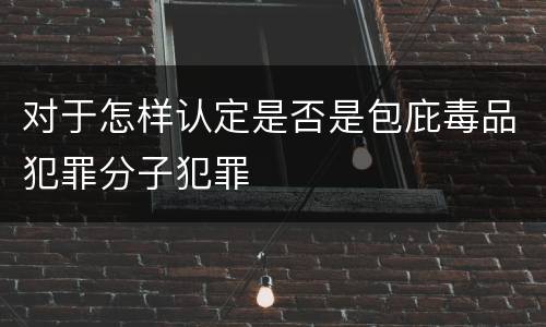 对于怎样认定是否是包庇毒品犯罪分子犯罪