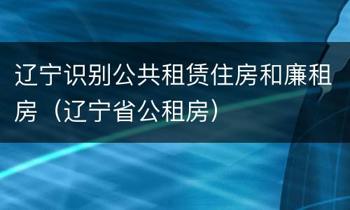 辽宁识别公共租赁住房和廉租房（辽宁省公租房）