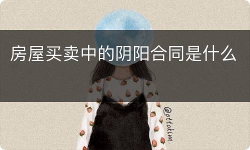 房屋买卖中的阴阳合同是什么