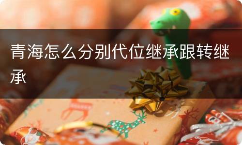青海怎么分别代位继承跟转继承