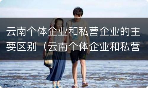 云南个体企业和私营企业的主要区别（云南个体企业和私营企业的主要区别是）