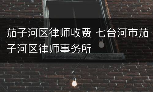 茄子河区律师收费 七台河市茄子河区律师事务所