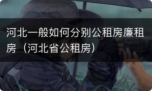 河北一般如何分别公租房廉租房（河北省公租房）