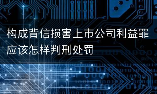 构成背信损害上市公司利益罪应该怎样判刑处罚