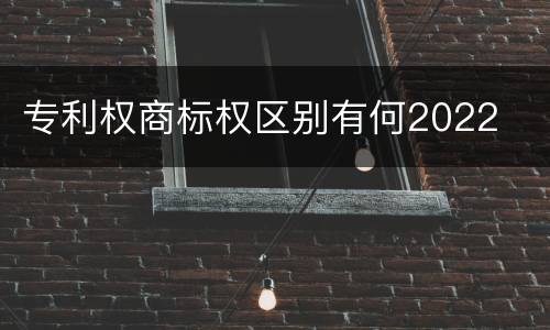 专利权商标权区别有何2022