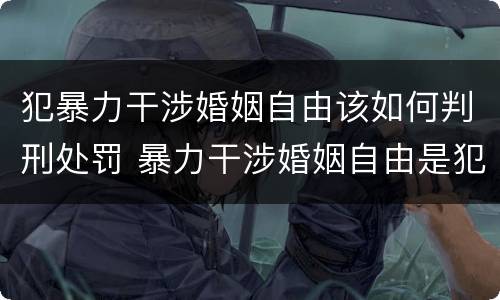 犯暴力干涉婚姻自由该如何判刑处罚 暴力干涉婚姻自由是犯罪吗