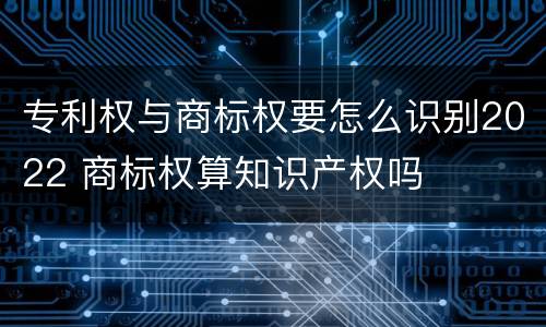 专利权与商标权要怎么识别2022 商标权算知识产权吗