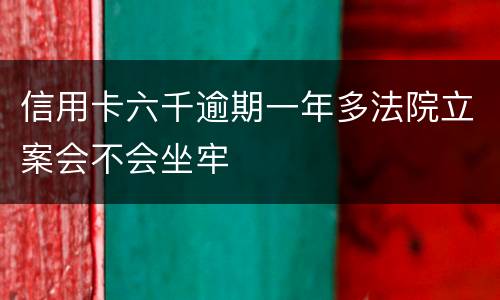 信用卡六千逾期一年多法院立案会不会坐牢