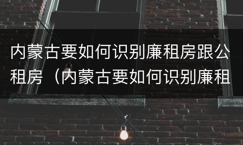 内蒙古要如何识别廉租房跟公租房（内蒙古要如何识别廉租房跟公租房信息）