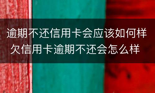 逾期不还信用卡会应该如何样 欠信用卡逾期不还会怎么样