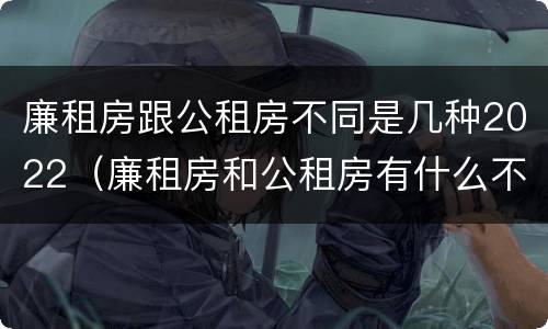 廉租房跟公租房不同是几种2022（廉租房和公租房有什么不同?）