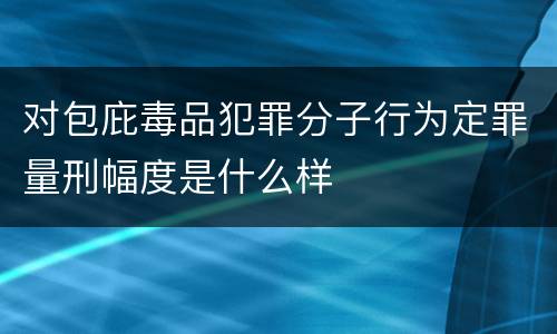 对包庇毒品犯罪分子行为定罪量刑幅度是什么样