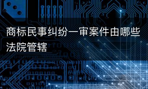 商标民事纠纷一审案件由哪些法院管辖