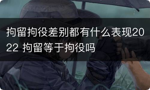 拘留拘役差别都有什么表现2022 拘留等于拘役吗