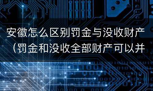 安徽怎么区别罚金与没收财产（罚金和没收全部财产可以并用吗）