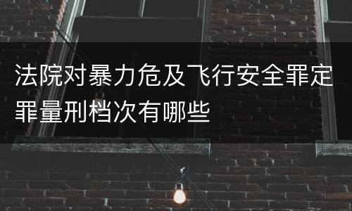 法院对暴力危及飞行安全罪定罪量刑档次有哪些