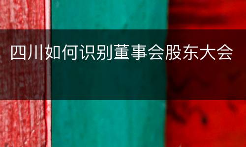 四川如何识别董事会股东大会