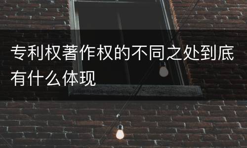 专利权著作权的不同之处到底有什么体现