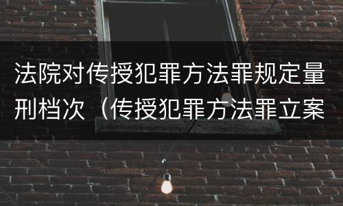 法院对传授犯罪方法罪规定量刑档次（传授犯罪方法罪立案标准）